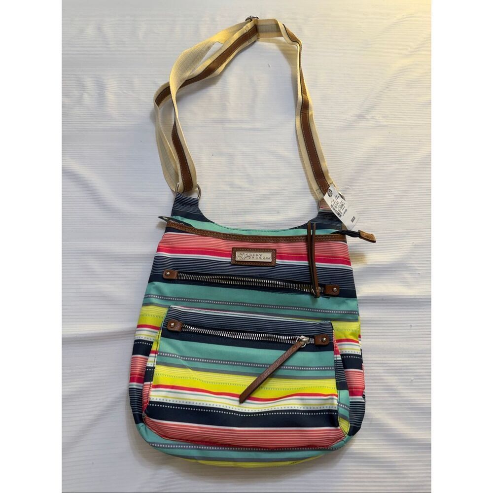 NWT Lily Bloom Stripe Crossbody Purse Handbag New